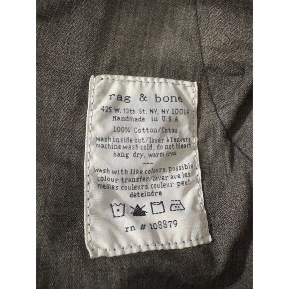Rag & Bone Chino Pants size 30 color brushed black NWOT hand made in USA - Picture 4 of 7